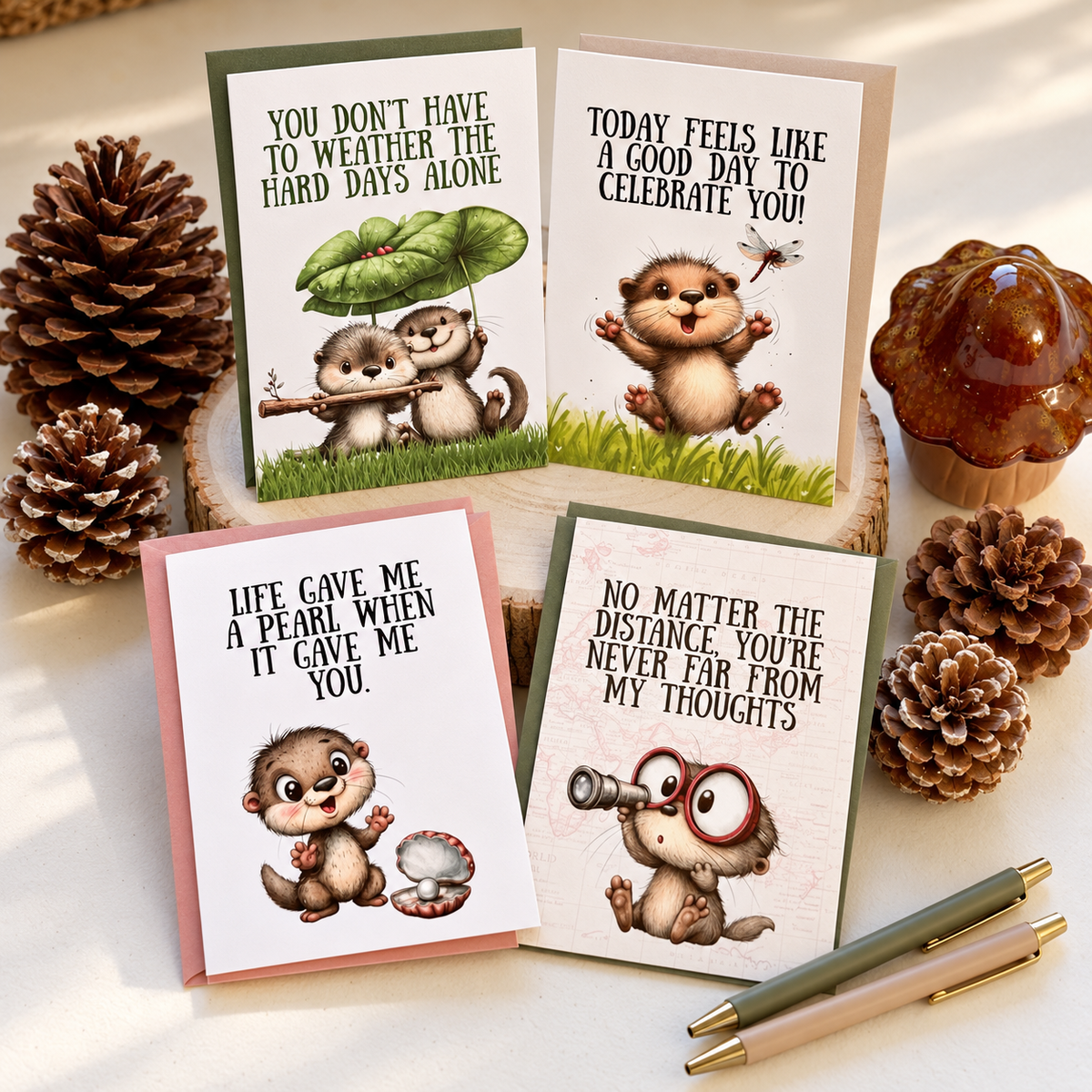 Otterly Thoughtful Greeting Cards