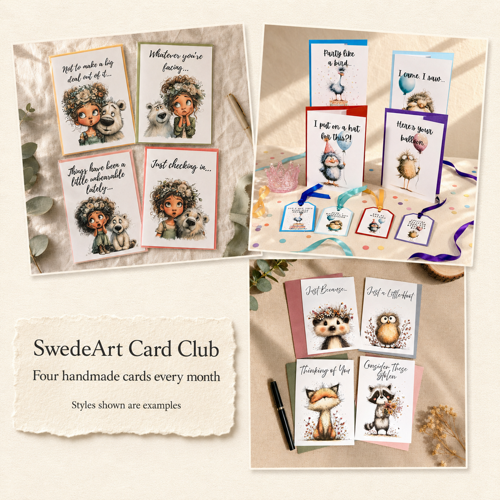 SwedeArt Card Club - Four Cards Every Month